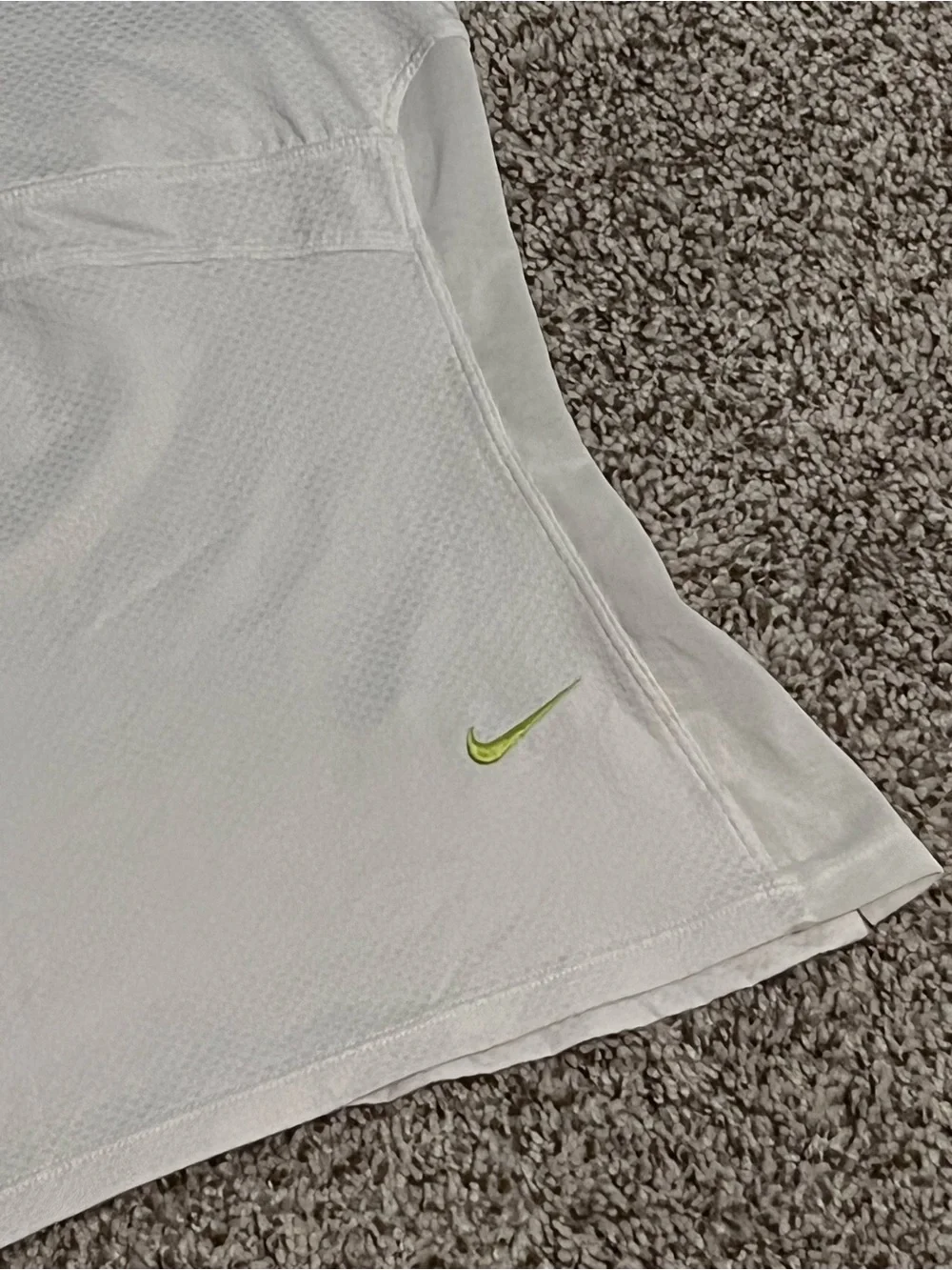 Nike White Sleeveless Polo Tank with Blue Accents
